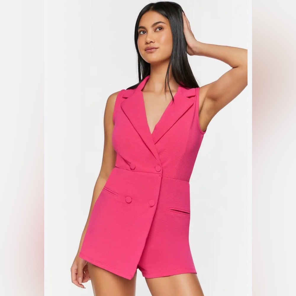 Almost Famous Fuchsia Sleeveless Jumpsuit